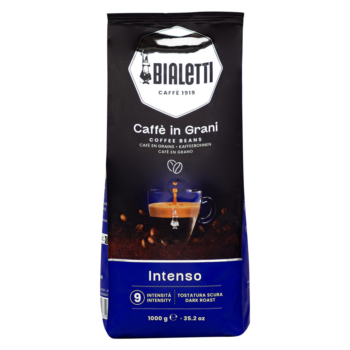 Кофе в зернах Bialetti Caffe in Grani Intenso 1000г