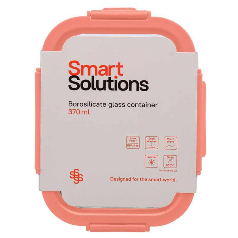 Контейнер для еды Smart Solutions 370мл, розовый