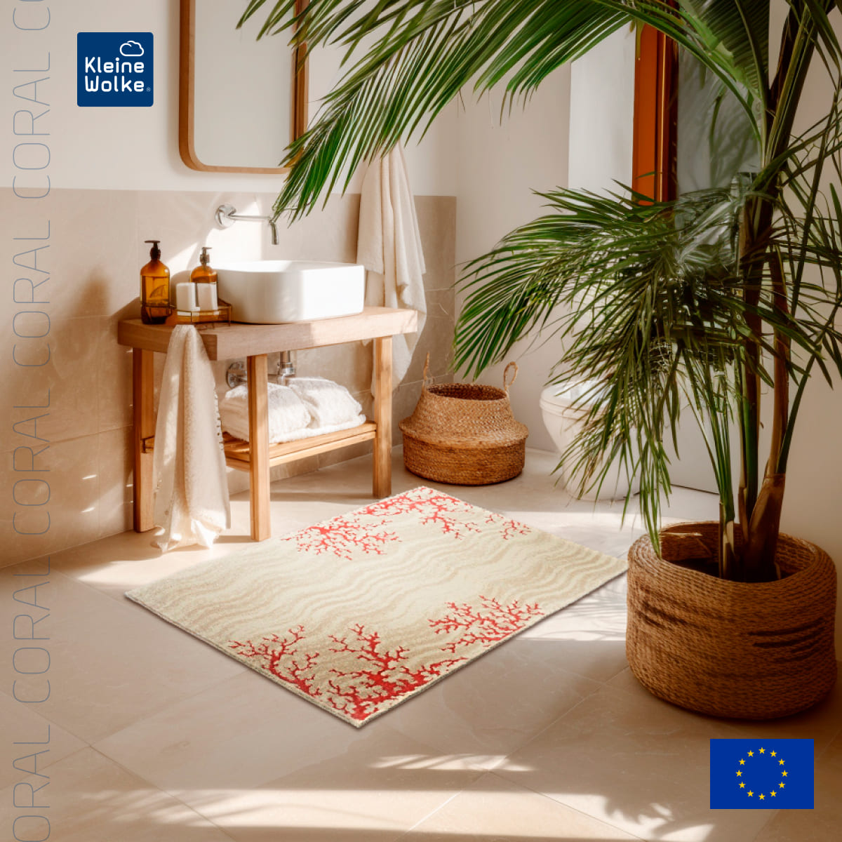 Коврик для ванной Kleine Wolke Coral 60x60см