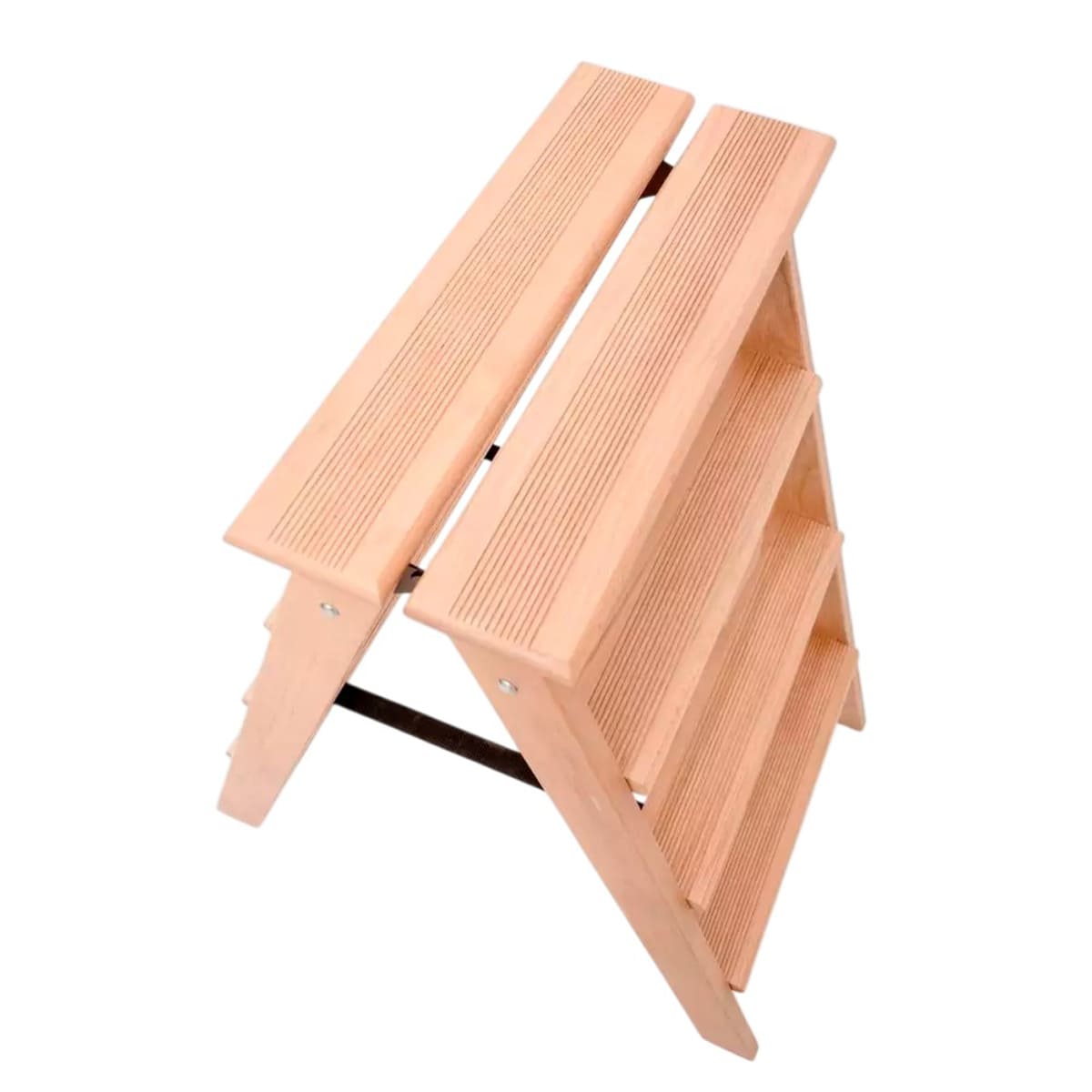 Стремянка двусторонняя Hoz-Block Марк 4 ступени, светлое дерево