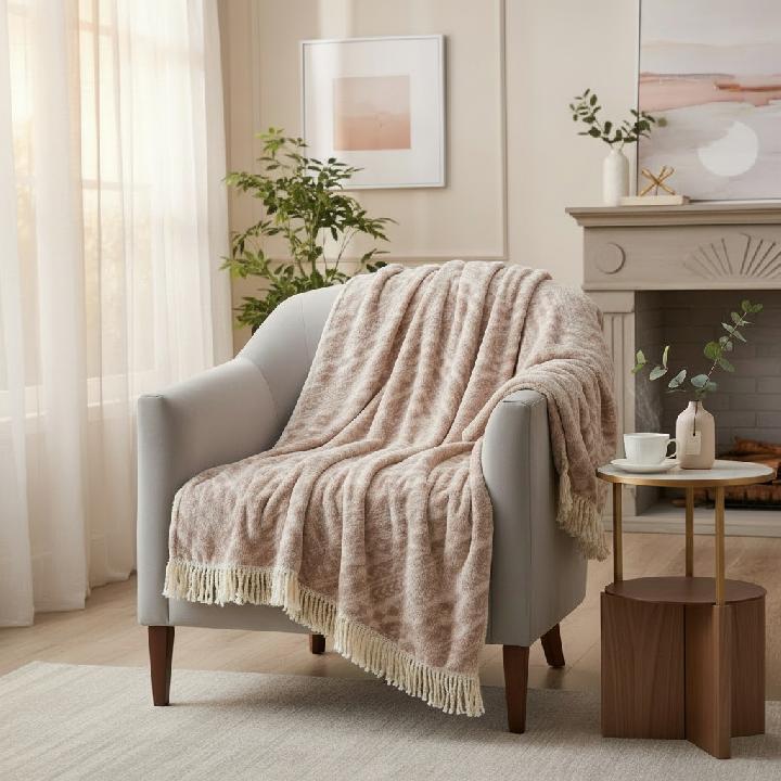 Плед 200x220см Pappel Cotton бежевый