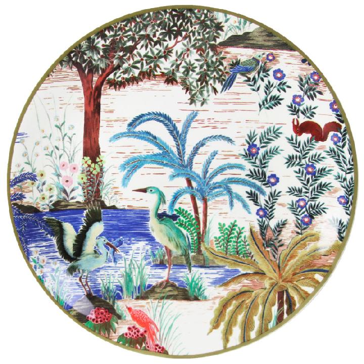 Тарелка для канапе Gien Le Jardin Du Palais Цапля