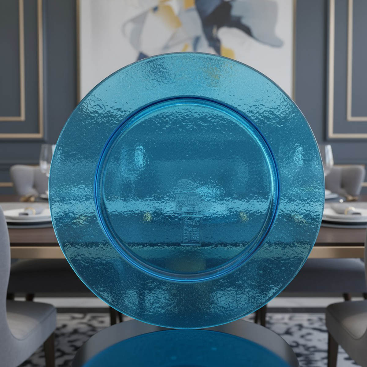 Набор тарелок Yalos Happy, матовый голубой