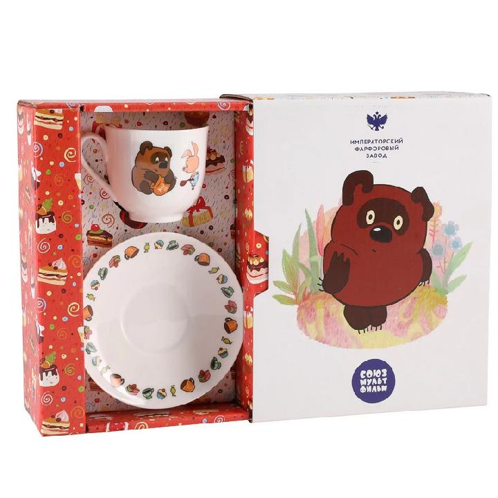 Пара чайная Императорский фарфоровый завод Союзмультфильм Пятачок