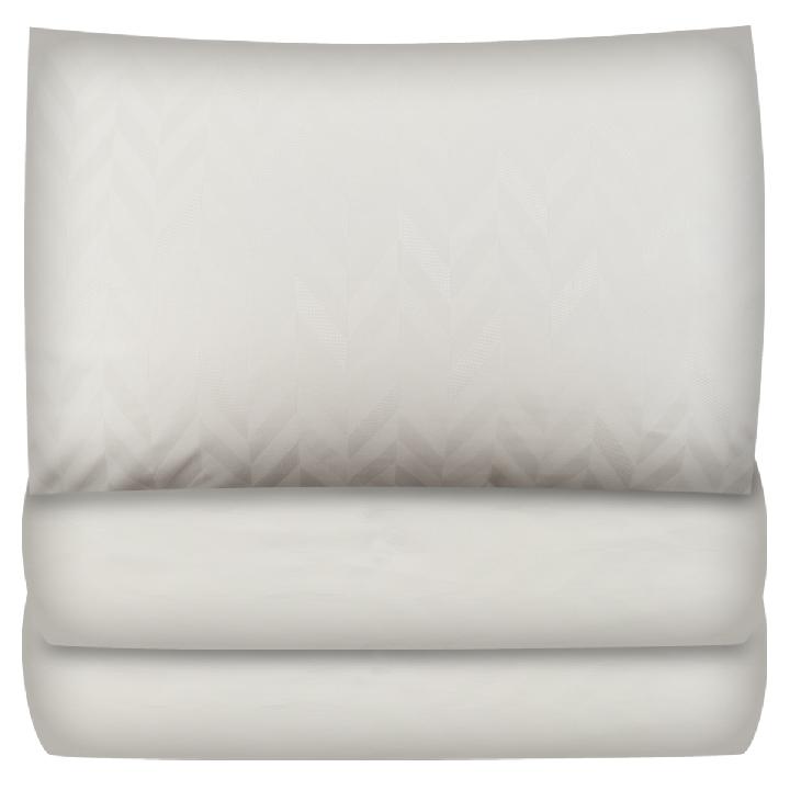 Комплект постельного белья евро Lameirinho Jacquard 4 предмета, белый