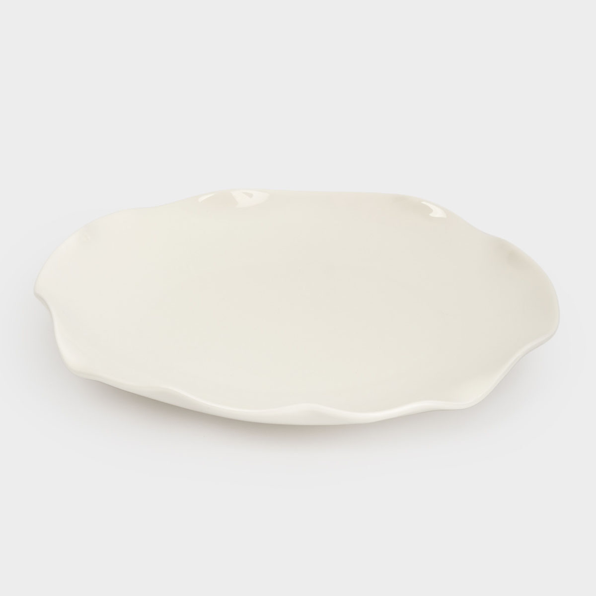 Тарелка закусочная Anna Lafarg White Ocean Волнистый край