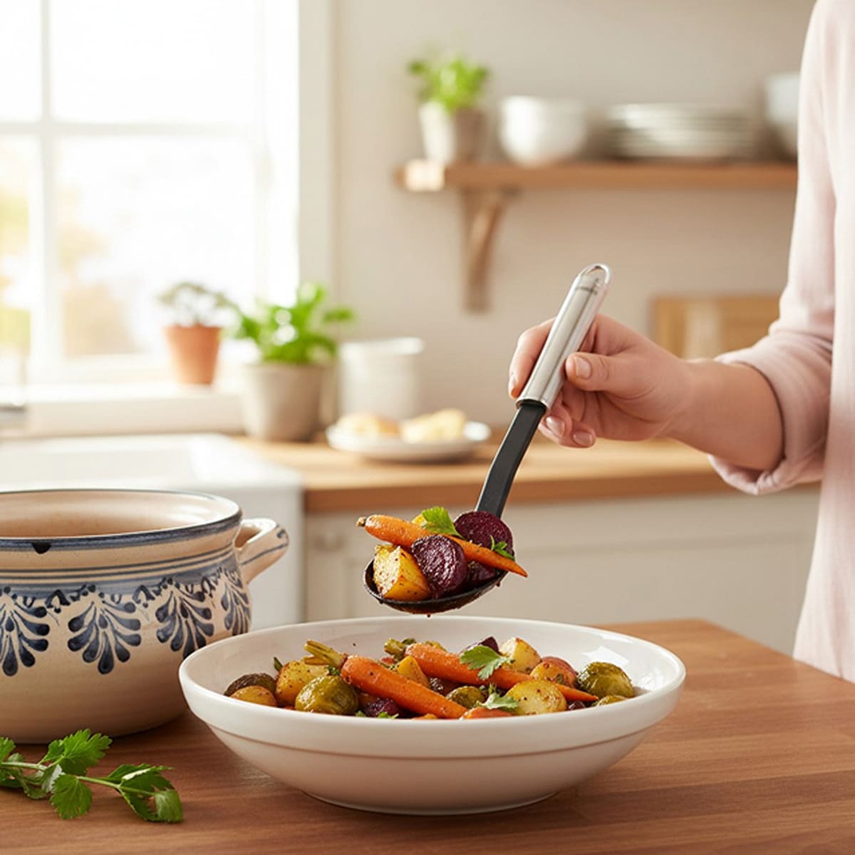 Ложка раздаточная Leifheit Sterling, цвет черный