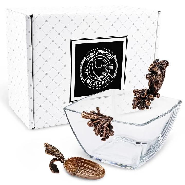 Набор для орехов Кольчугинский Мельхиор Летний сад медь с чернением