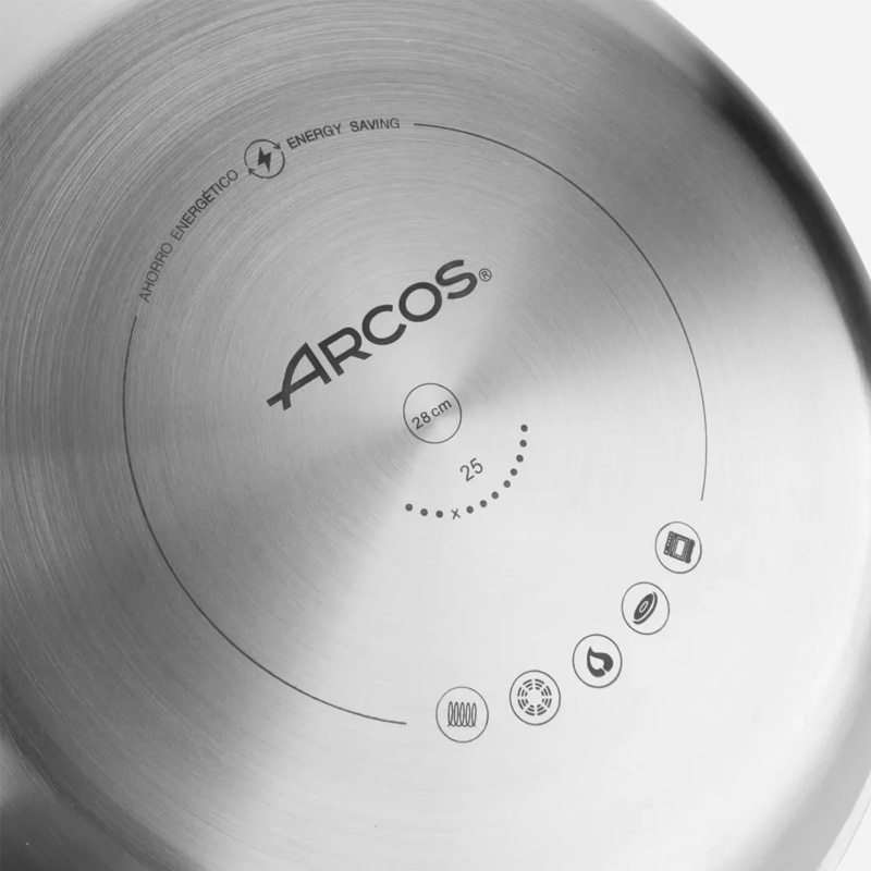 Сковорода индукционная без крышки Arcos Samoa Inox 28см