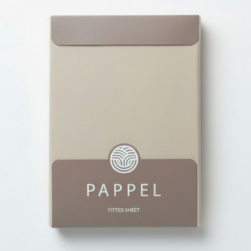 Простыня натяжная 2-спальная Pappel Comfort, цвет темно-бежевый