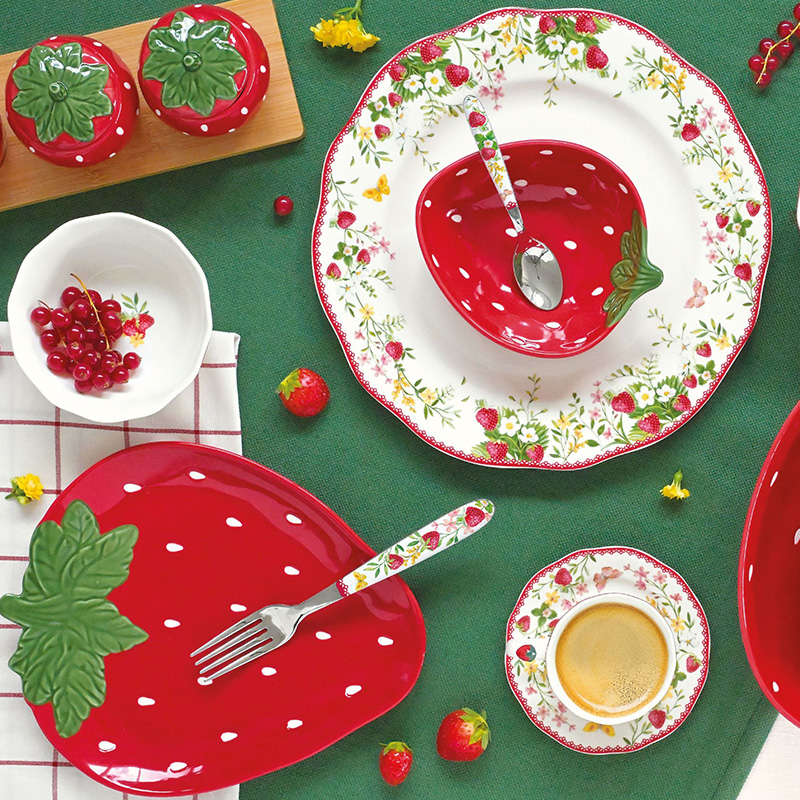 Блюдо Easy Life Jardin Des Fraises Strawberry 25,5x21см