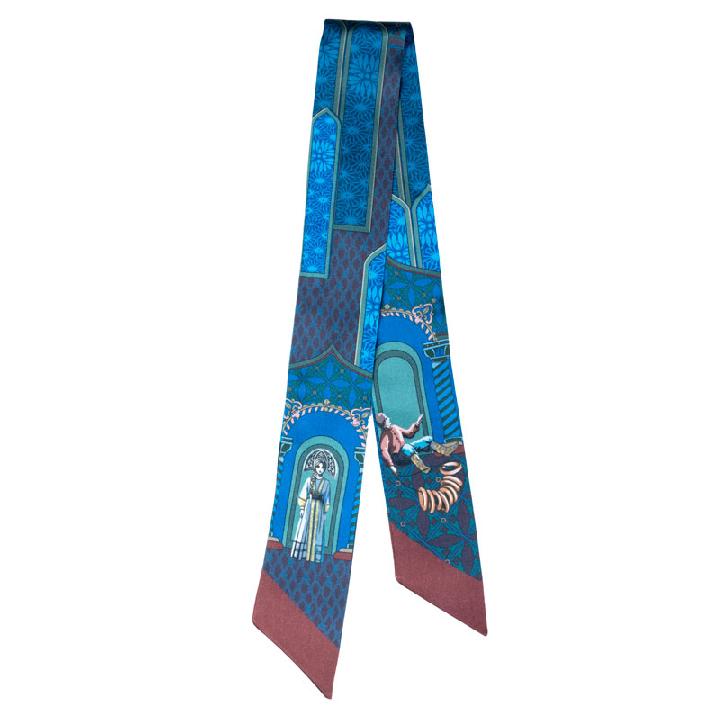 Шарф Mollen Твилли Теремок в ежевично-черном