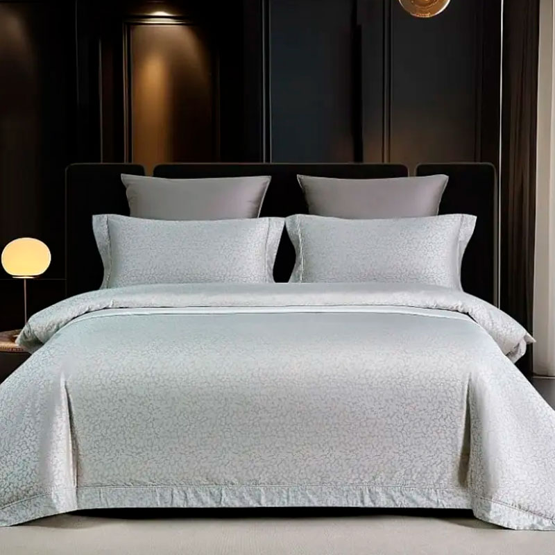 Комплект постельного белья евро Anabella Asabella, пятнышки леопарда на светло-сером