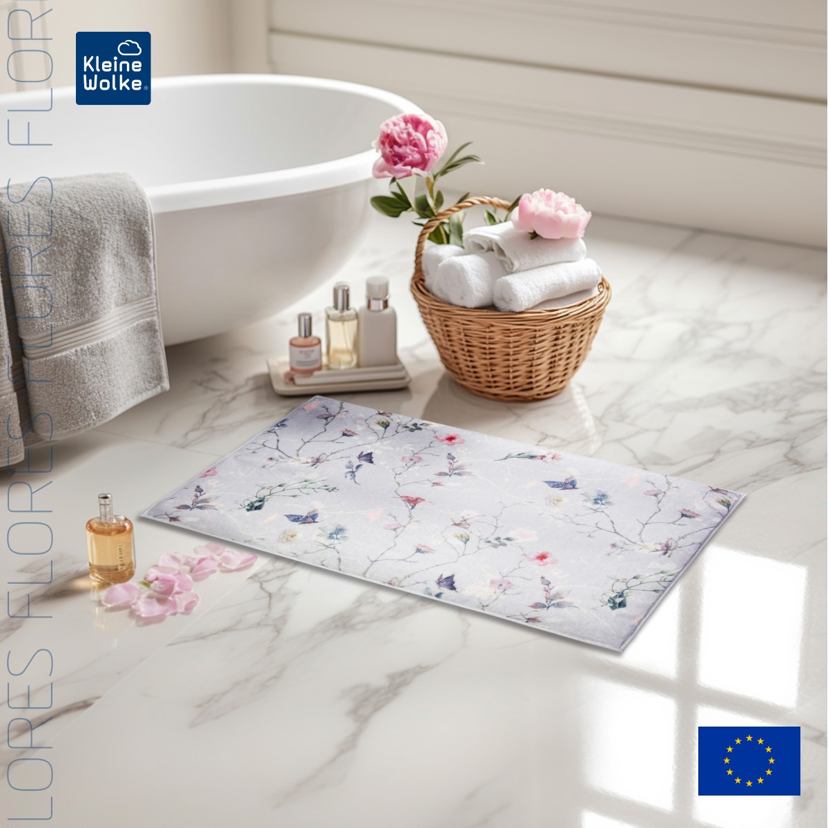 Коврик для ванной комнаты Kleine Wolke Flores Multicolor
