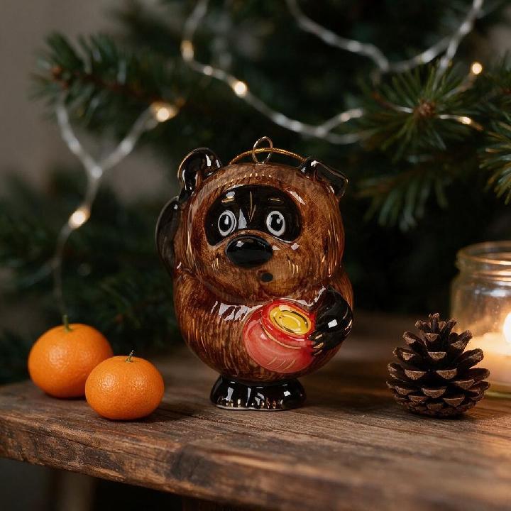 Елочная игрушка Лефортовский фарфор Винни-Пух