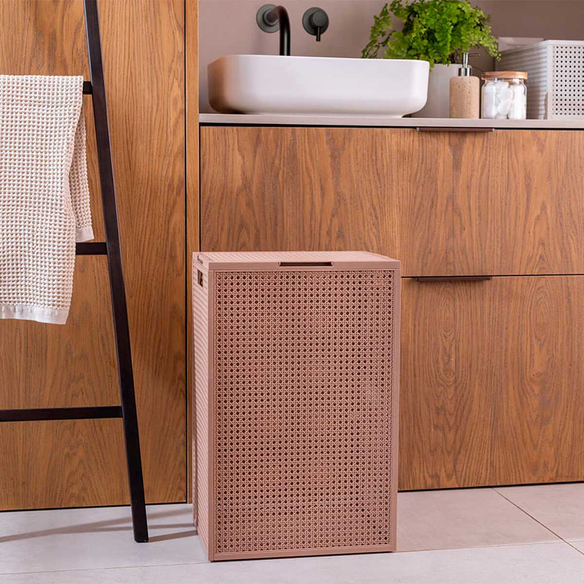 Корзина для белья Curver Kaya 38x29x58,5см, цвет розовый