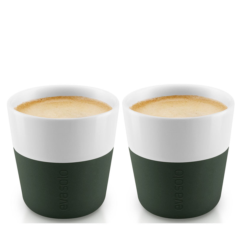 

Чашки для эспрессо 2 шт. тёмно-зелёные, Темно-зеленый