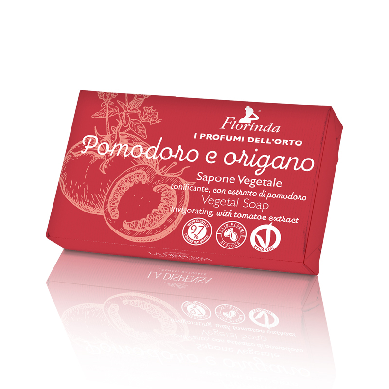 Мыло Florinda Итальянский Урожай Pomodore e Origano тонизирующее с экстрактом томата