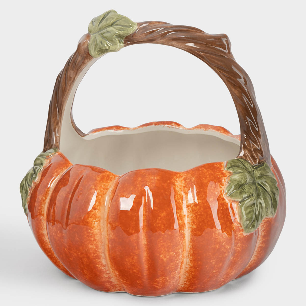Конфетница Anna Lafarg Bright Pumpkin Тыква с листами