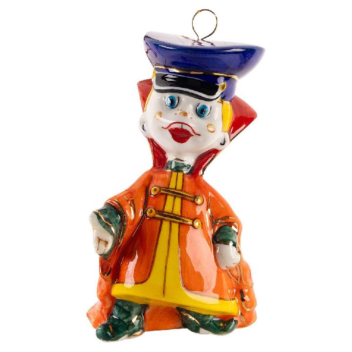 Елочная игрушка Лефортовский фарфор Вовка из Тридевятого царства