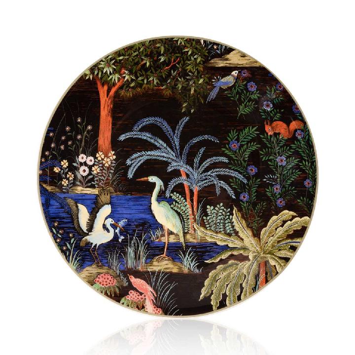 Тарелка десертная Gien Le Jardin Du Palais Цапля