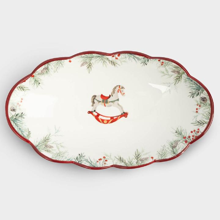 Блюдо овальное Anna Lafarg Чудесное Время Лошадка