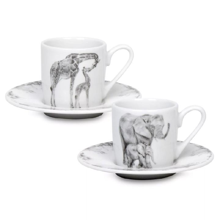 Кофейная пара эспрессо Konitz Удивительные животные Жираф и Слон
