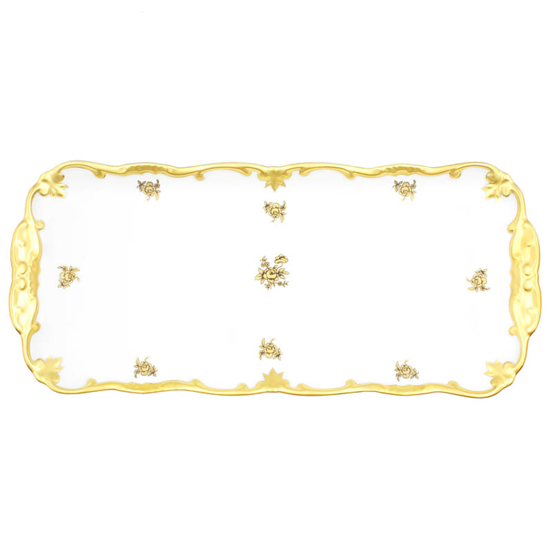 Рулетница Weimar Porzellan Роза Золотая 36см