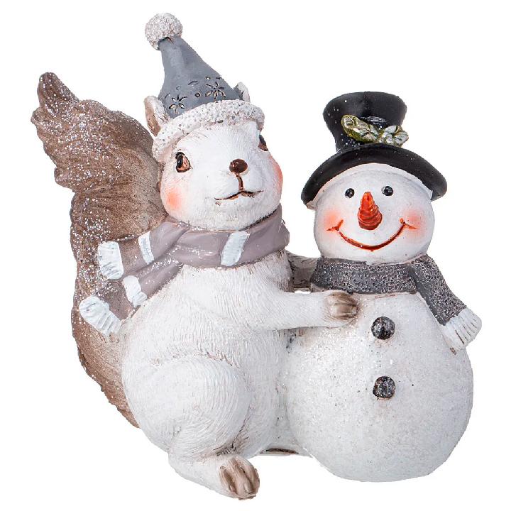 Фигурка Lefard Новый Год! Белка со снеговиком