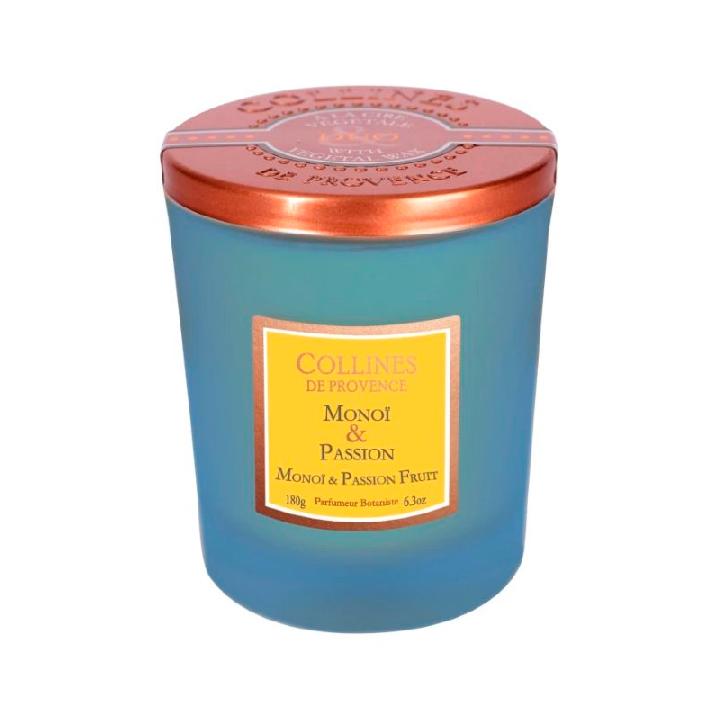 Свеча ароматическая Collines de Provence Duos Parfumes Monoi and Passion Fruit 180г