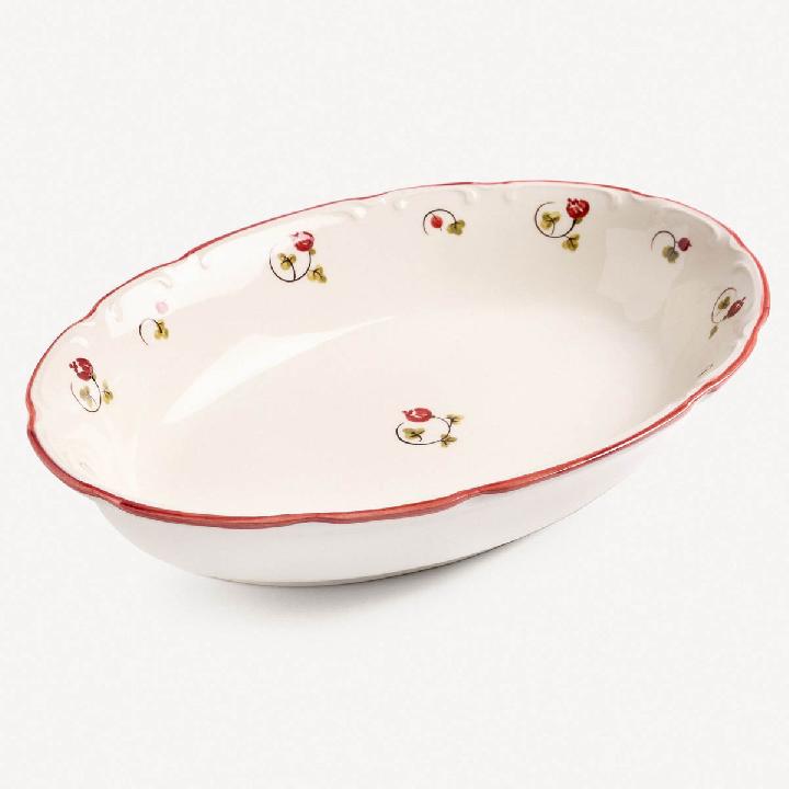 Салатник овальный Дымов Керамика Шиповник