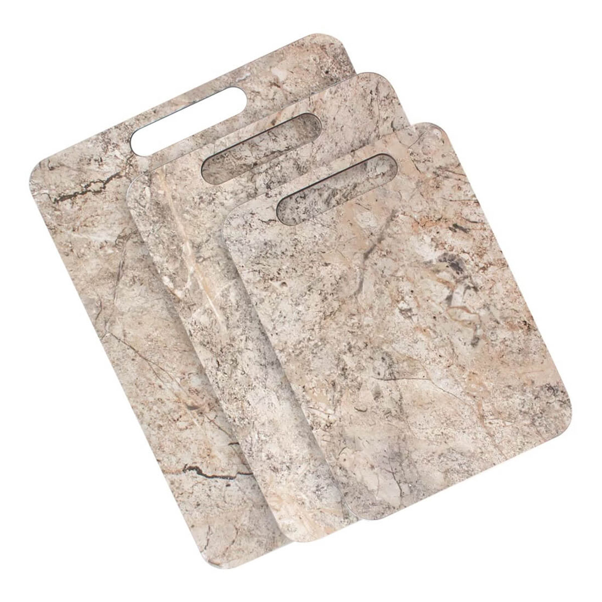 Набор разделочных досок на подставке ComposeEat Everyday мрамор серый, 3шт