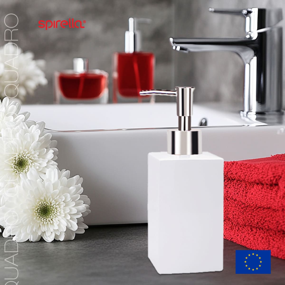 Дозатор для жидкого мыла Spirella Quadro, белый