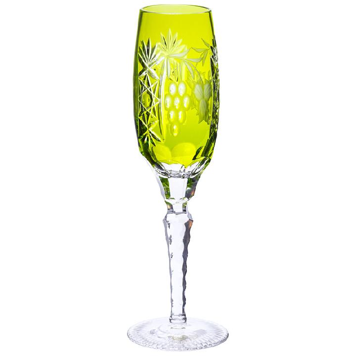 Фужер для шампанского Ajka Crystal Grape 180мл, светло-зеленый