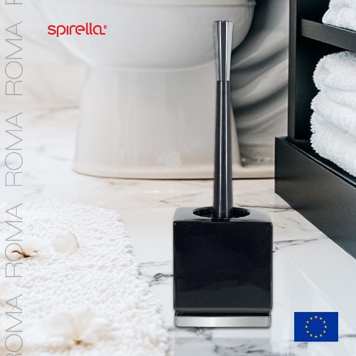Ерш для унитаза Spirella Rоma, черный с серебром