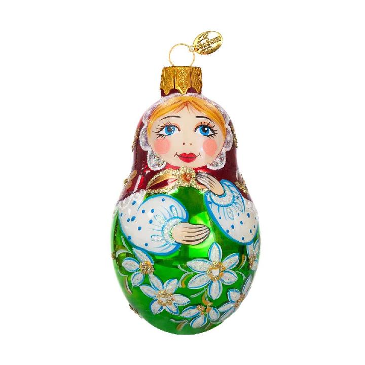 Елочное украшение Коломеев Расписная матрешка