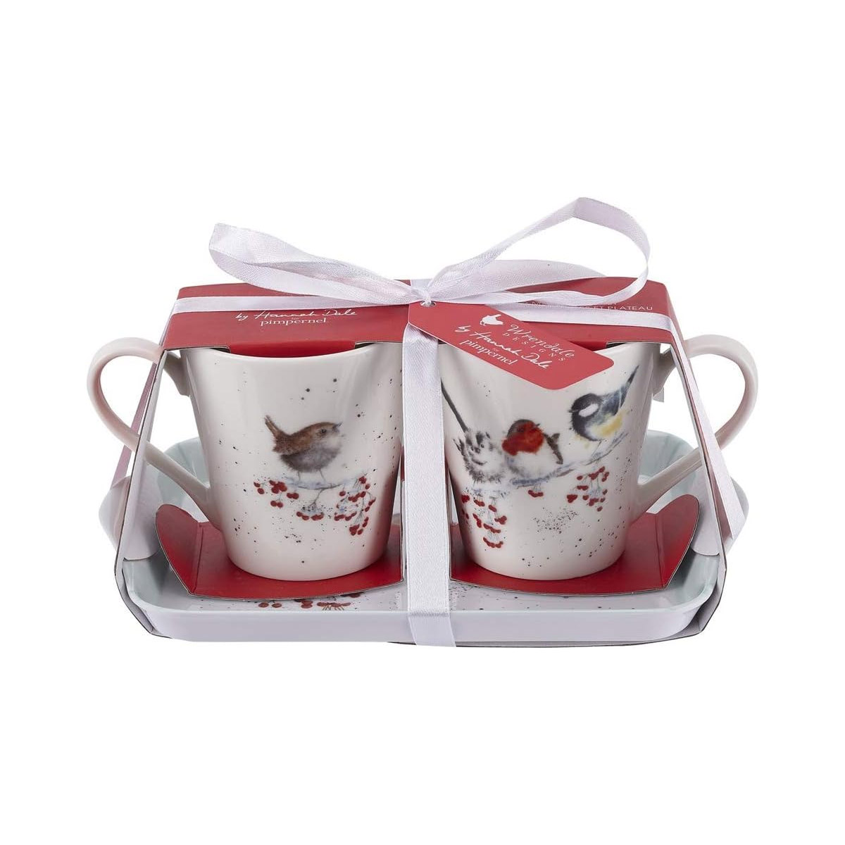 Набор кружек на подносе Royal Worcester’s Wrendale Designs Птицы 2шт