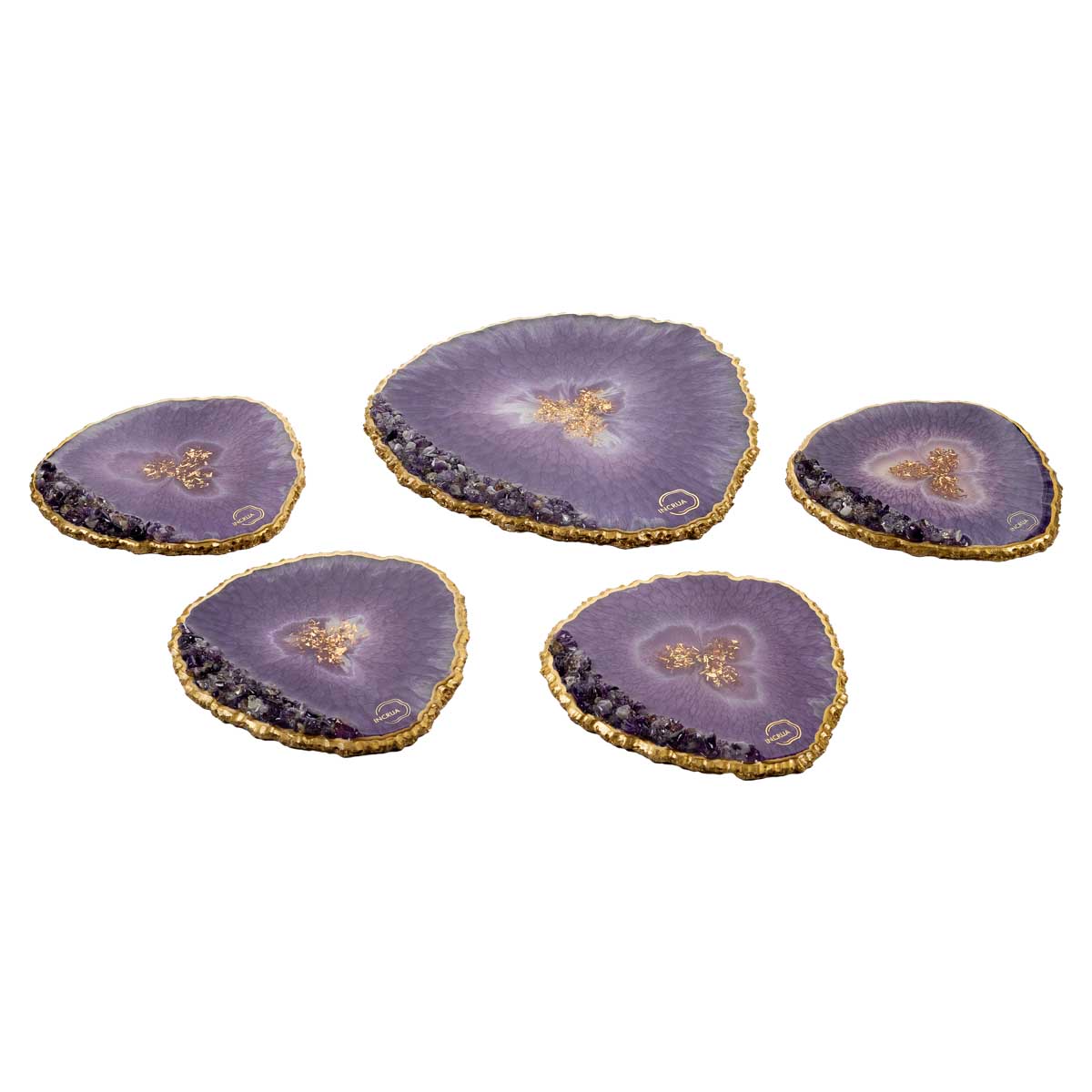 Набор №1 из эпоксидной смолы Incrua Plato (1XL+4L) Инжир, Золото