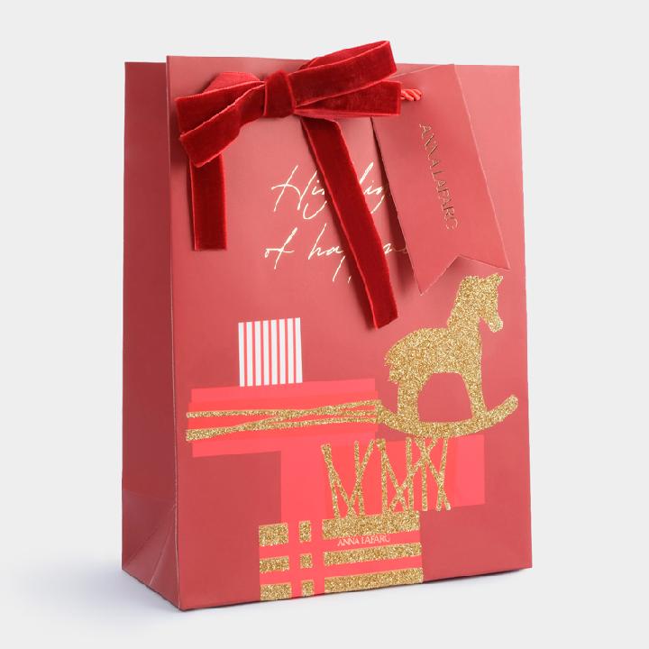 Пакет подарочный Anna Lafarg Новый Год Подарки 18х24см