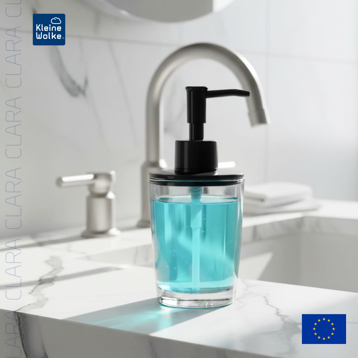 Дозатор для жидкого мыла Kleine Wolke Clara, черный