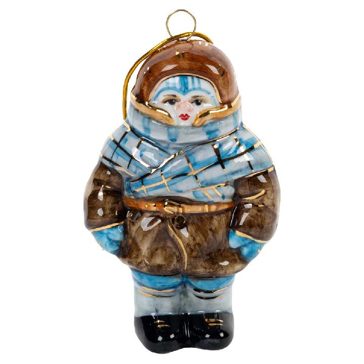 Елочная игрушка Лефортовский фарфор Ребенок в шубке