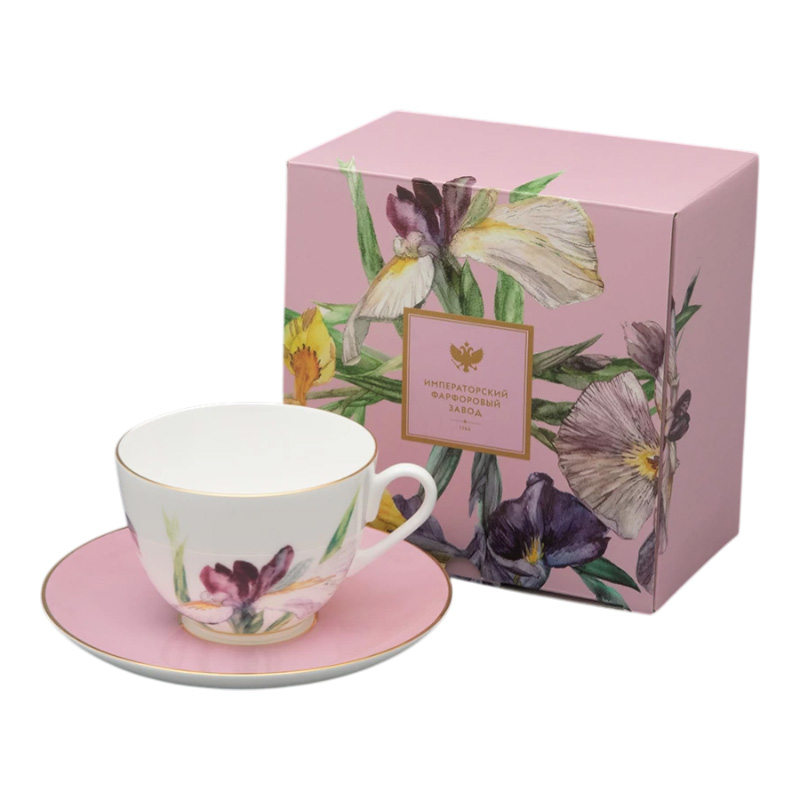 Чайная пара Императорский фарфоровый завод L'Art Des Fleurs Роузи
