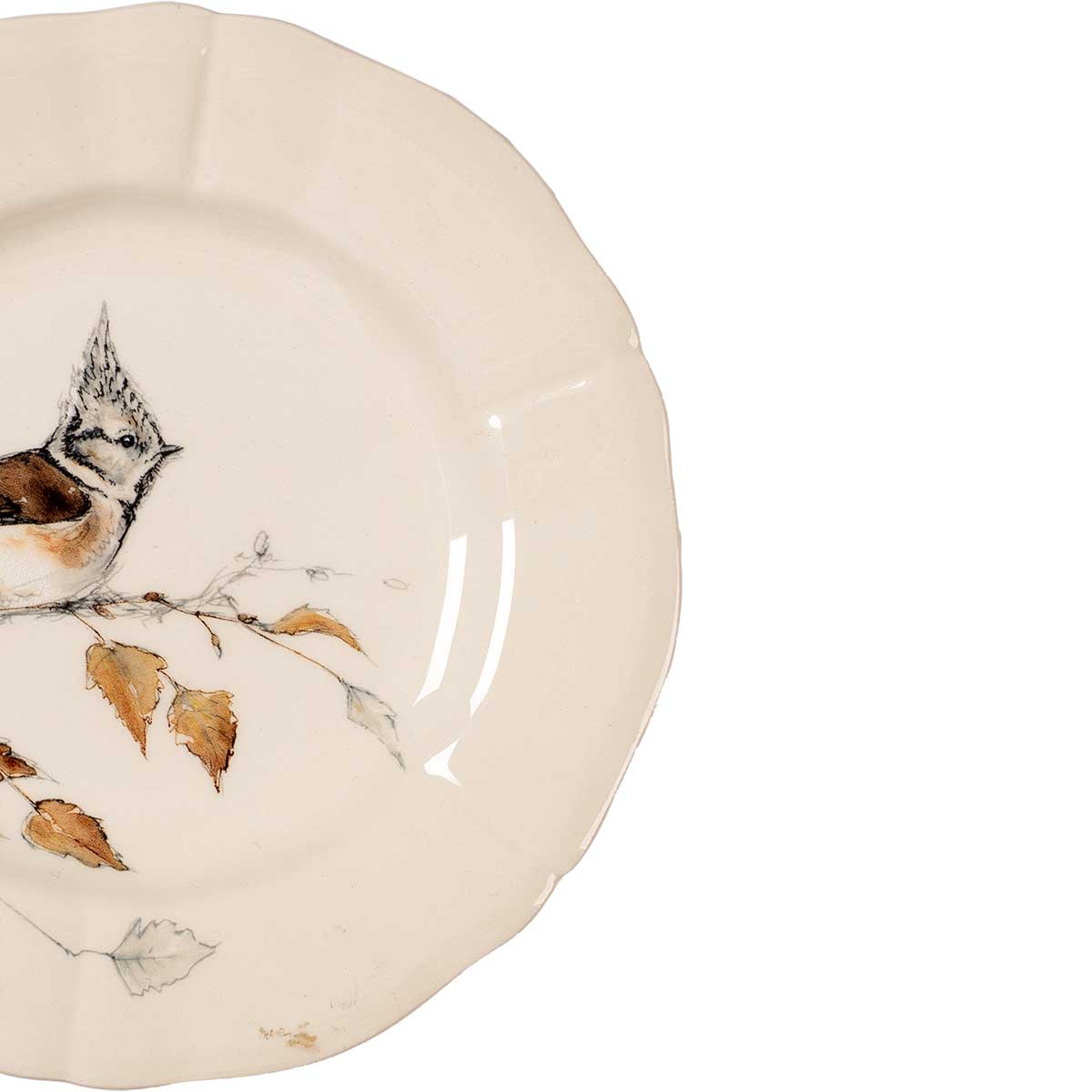 Набор тарелок для канапе Gien Oiseaux Foret, 4шт