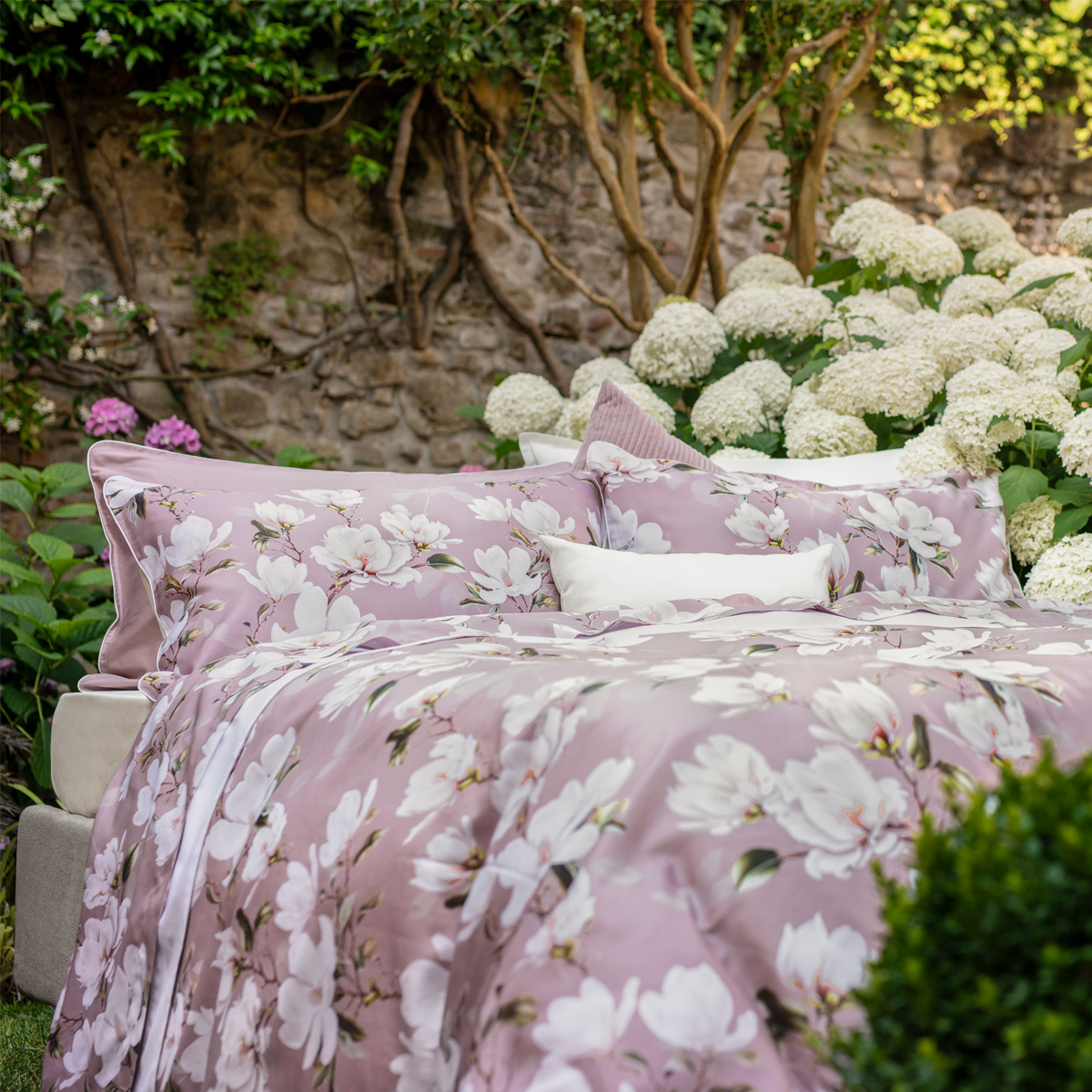 Комплект постельного белья евро Emanuela Galizzi Lavinia 2541, сиреневый, белый