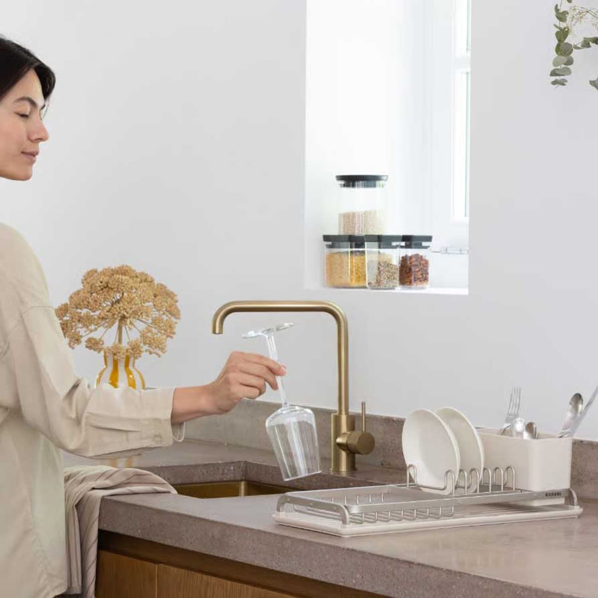 Сушилка для посуды компактная Brabantia SinkSide