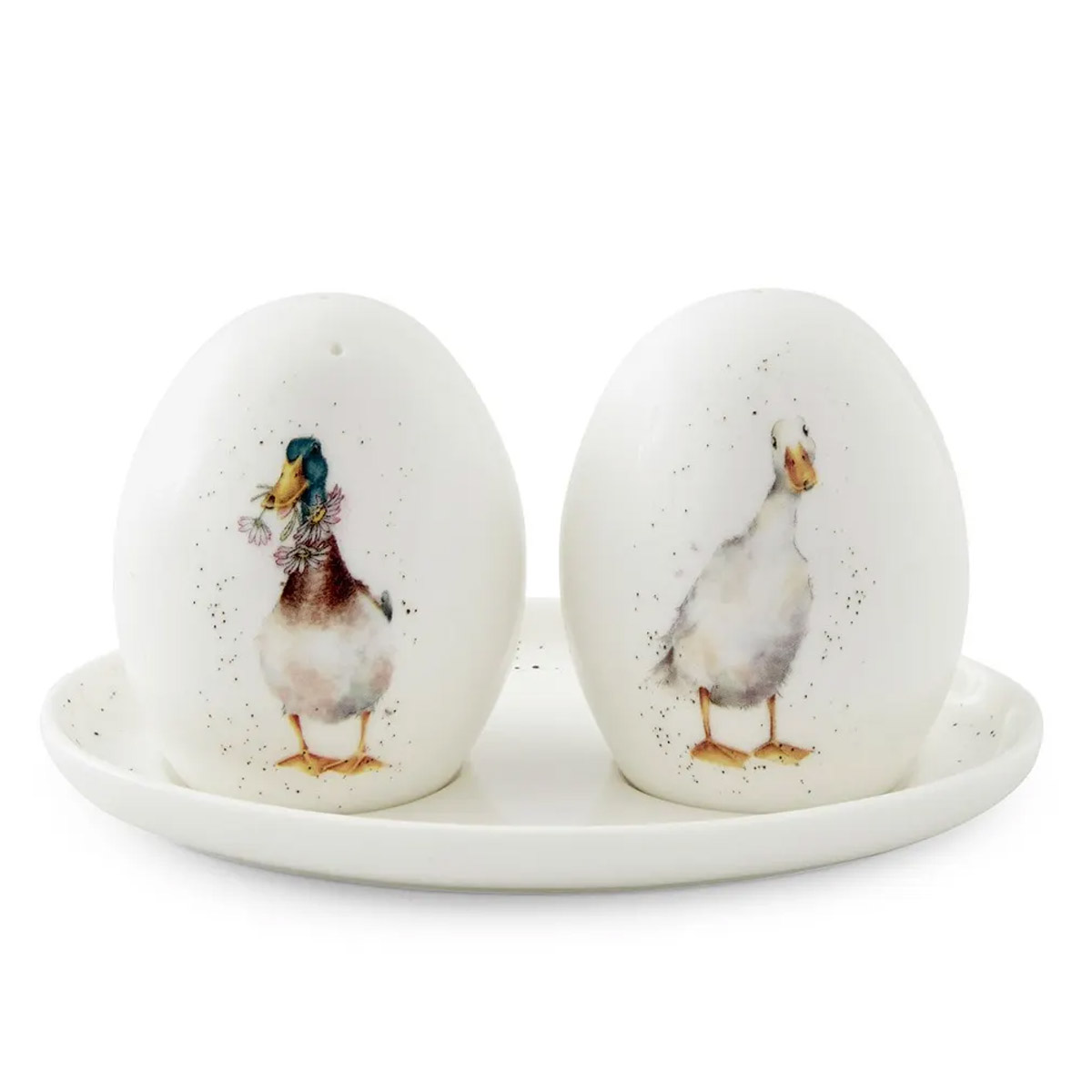 Солонка и перечница на подносе Royal Worcester’s Wrendale Designs Утки 8,5см