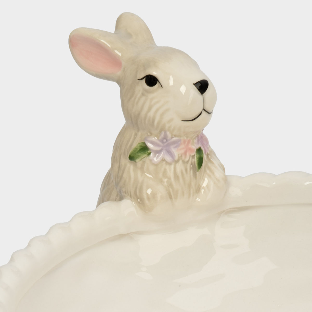 Ваза для фруктов Anna Lafarg Пасха Натуральная Кролики с корзинкой