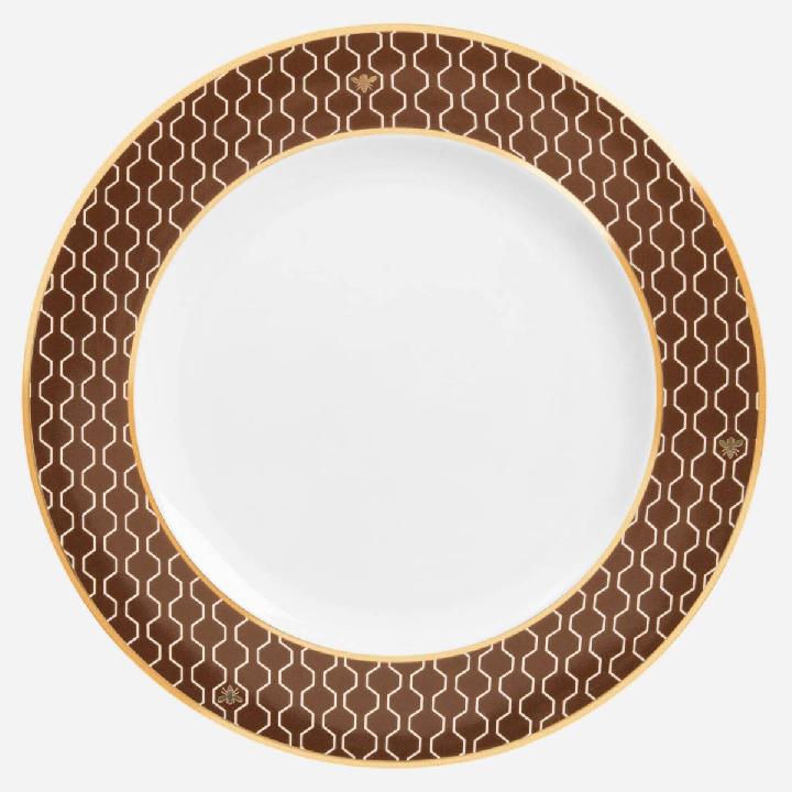 Тарелка обеденная Domique To Bee or Not, цвет темно-коричневый