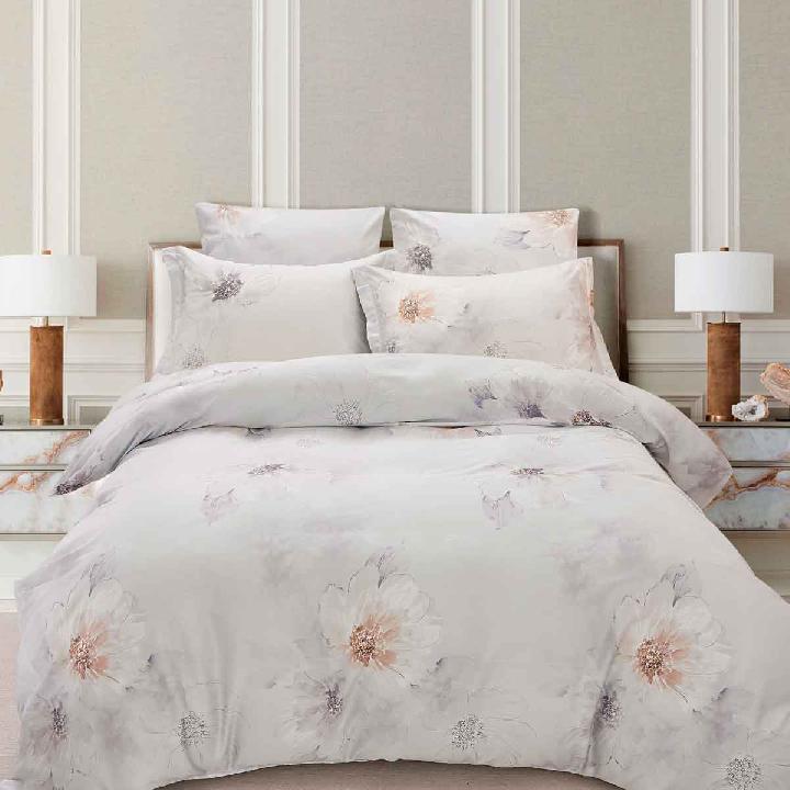 Комплект постельного белья семейный Pappel White Flowers