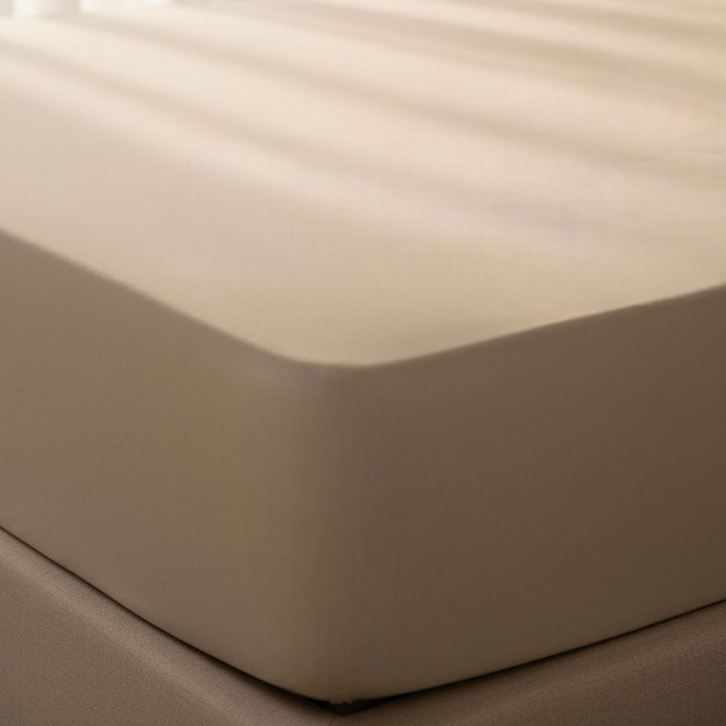 Простыня натяжная 1,5-спальная Pappel Comfort, цвет темно-бежевый